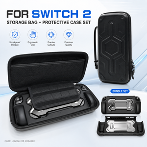 Estuche de Transporte para <span class=keywords><strong>Switch</strong></span> 2, Bolsa de Almacenamiento, Funda Protectora Rígida a Prueba de Golpes, con Agarre Ergonómico y Ranuras para Tarjetas - Product Image 1