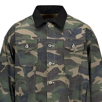 Veste camouflage pour homme, boutonnée, style denim, streetwear décontracté, vêtements d'extérieur