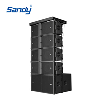 Système de sonorisation professionnel avec enceintes line array double 12 pouces et subwoofer 18 pouces pour concerts et églises