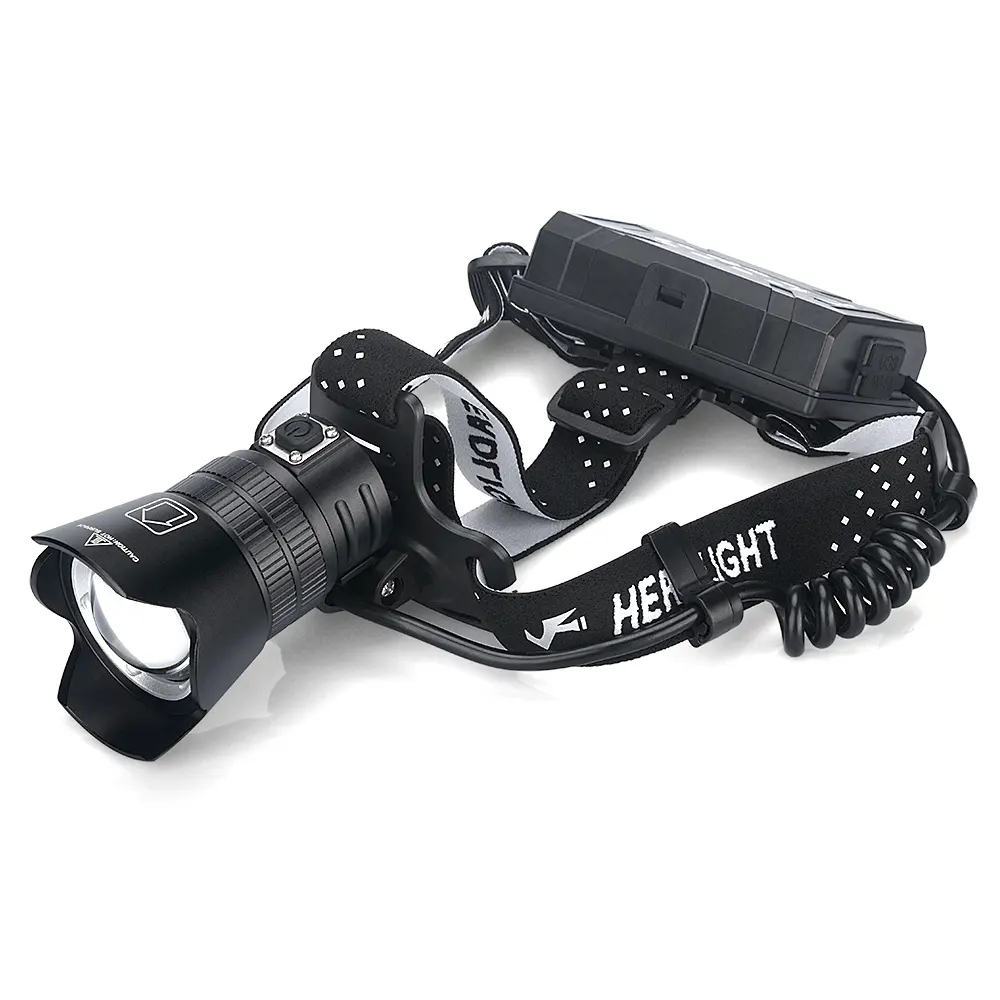 Best Amazon Hot Selling USB Rechargeable Headlamp 100w Head Light XHP160 Outdoors work fishing Head Torch
