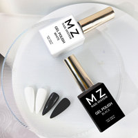 Vernis à ongles Offres Spéciales en gel UV populaire végétalien noir et blanc sans hema