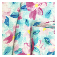 Tissu double gaze en coton biologique écologique imprimé motif fleurs éclatantes pour vêtements de bébé, chemises et artisanat pour filles - Vente directe usine