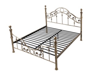 <span class=keywords><strong>Letto</strong></span> <span class=keywords><strong>in</strong></span> Metallo Stile Vittoriano Vintage, Struttura <span class=keywords><strong>in</strong></span> <span class=keywords><strong>Ferro</strong></span> Bronzato Antico con <span class=keywords><strong>Testiera</strong></span> e Pediera Decorative - Product Image 5