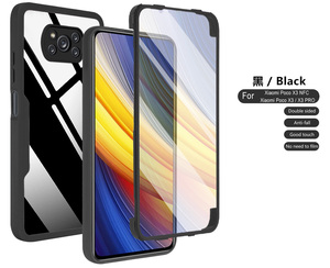 360 custodia protettiva completa per Xiaomi Poco X3 Pro Redmi Note 10 <span class=keywords><strong>9</strong></span> 9T 9A 9C <span class=keywords><strong>Mi</strong></span> 11 Lite pellicola salvaschermo trasparente Cover posteriore - Product Image 1