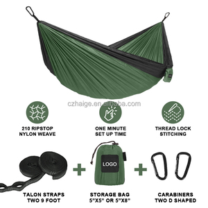 Оптовая продажа с фабрики, индивидуальный двойной и одинарный гамак для путешествий, кемпинга, легкие портативные гамаки для активного отдыха - Product Image 2