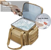 Grande boîte à lunch isotherme 24L pour adultes, sac fourre-tout isotherme multi-poches souple résistant à l'eau pour le camping en plein air réutilisable Oxford