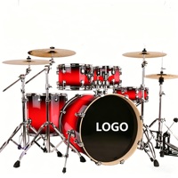 Ensemble de batterie acoustique en métal 5 pièces professionnel, pliable et réglable, avec cymbales, pour performance scénique - Vente en gros