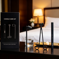 Coffret Cadeau Bougies Premium : Kit d'Accessoires d'Entretien pour Bougies avec Coupe-Mèche, Éteignoir et Outil de Nettoyage, Outils de Luxe en Acier Inoxydable – Vente en Gros