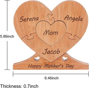 Mamma <span class=keywords><strong>suocera</strong></span> nuova mamma festa della mamma regali di <span class=keywords><strong>compleanno</strong></span> mamma regali di legno a forma di cuore regali caldi ciondolo cuore - Product Image 6