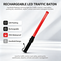 Bâton lumineux LED rechargeable en plastique pour la circulation, protection IP65, design léger et portable pour les zones de construction et le trafic extérieur