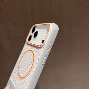 เคสโทรศัพท์มือถือแม่เหล็กสีตัดกันแบบเย็นสำหรับ iPhone 18 Pro Max 17 16 15  แบบด้านลายจุดคลื่น ป้องกันการกระแทก - Product Image 4