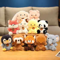 Usine Mini Grue En Peluche Porte-clés PP Coton Rempli Griffe Distributeur Automatique Jouet Animal En Peluche Pendentif Poupée