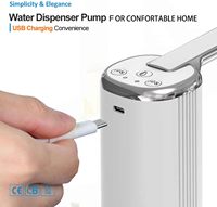 Distributeur d'eau portable 5 gallons à chargement USB, design moderne pliable, pompe automatique pour bidon d'eau bouillante, pompe à bidon stable