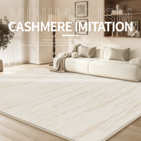 Tapis de salon moderne en laine de polyester à poils longs fabriqué à la machine, grand tapis de chambre à coucher pour le sol, le bureau
