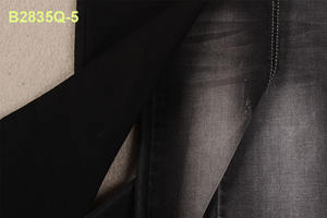 Wholesale高品質ブラックコットンスパンデックスジーンズデニム生地の在庫ロット - Product Image 4