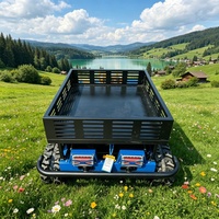 Robot tondeuse tout-terrain à chenilles, à essence, à braquage zéro, télécommandé, pour l'entretien des fermes, vergers et pentes