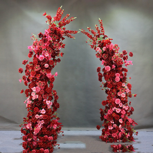 Arco de Flores Artificiales para Decoración de Bodas, Arco de Rosas Rojas, Venta al Por Mayor - Product Image 6