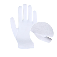 Gants d'étiquette blancs fins en coton pour les serveurs, les conducteurs, les travailleurs de la bijouterie, les mitaines, l'absorption de la sueur