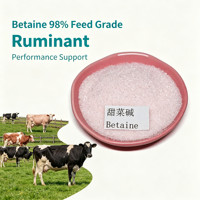 98% HS Betaine Hydrochloride Grade Pakan Ternak untuk Sapi Ruminansia, Pendukung Laktasi, Penggemukan, Pereda Stres Panas, Vitamin Hati