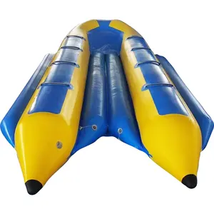 Poisson volant gonflable de PVC de bateau de banane de haute qualité de 12 personnes pour le jeu de sports nautiques