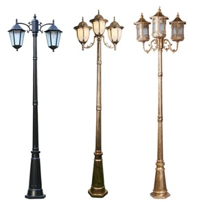 Luz de jardín Led impermeable de estilo europeo clásico para exteriores, farola antigua y postes, poste de lámpara de jardín de aluminio - Product Image 4