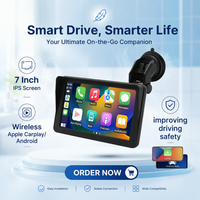 Moniteur GPS HD portable 7 pouces, écran tactile, Android Auto, CarPlay, aide au recul, haut-parleur intégré, autoradio mains libres
