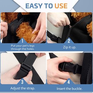 Sac à dos de transport pour animaux de compagnie réglable, sac de transport pour chiot respirant en maille, sac de transport pour chien avec pattes en extérieur - Product Image 2
