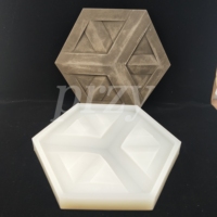 Moule en silicone pour carrelage mural en ciment à relief géométrique 3D hexagonal SN0143, moule pour composant de façade décorative