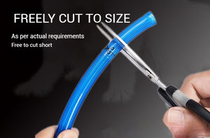 USB充電式 LED カラー点滅 ペット用首輪 全身発光 透明光ファイバー 犬猫用首輪 固形プラスチックリボン - Product Image 6