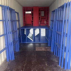 Système d'échafaudage en acier galvanisé à cadre en H avec échelle traversante, plateforme d'échafaudage robuste pour la construction et le soutien de bâtiments - Product Image 2