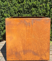 Pots de fleurs en acier Corten Jardinières en acier métallique Boîtes de fleurs résistantes aux intempéries