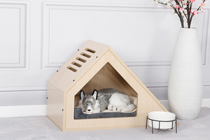 Fabriek Op Maat Gemaakte Houten Hondenhok Massief Hout Hondenhok Grotkooi Indoor Grote Kat Hondenhok - Product Image 2