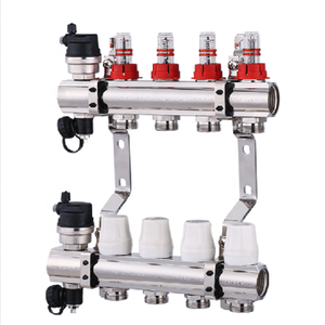 5 vie valvola domestico collettore di acqua idraulica in ottone attuatore elettrico collettore in ottone per il <span class=keywords><strong>riscaldamento</strong></span> <span class=keywords><strong>a</strong></span> <span class=keywords><strong>pavimento</strong></span> - Product Image 1