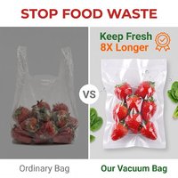 Sacs sous vide personnalisés imprimés 15*25cm 20*30cm en PA/PE, transparents, gaufrés, pour aliments surgelés, viande fraîche, riz, type PET