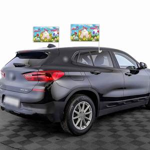 Bandera para Ventana de Coche con Tema de Conejito de Pascua, 12x18 Pulgadas, Logotipo Personalizado, Precio Económico - Product Image 4