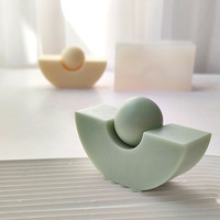 YS Geometrische Bootsform Kerzen formen Silikon Ferry Ball Mond Gips Harz Aroma therapie Eiswürfel Backform Home Art Ornamente