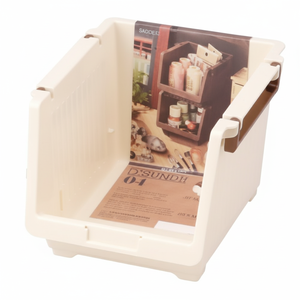 Organizer da cucina bianco profondo a 2 livelli Inomata Design a più livelli 04 - Product Image 1