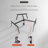 Poste de travail minimaliste en bois courbé pour 3/5/7/8 personnes avec écran, ensemble créatif bureau et chaise pour personnel