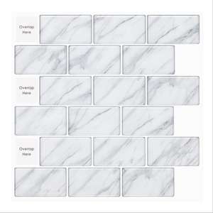 12 "x 12" Peel and Stick autoadesivo Stick rimovibile sulla cucina Backsplash bagno 3D muro adesivo carta da parati piastrelle - Product Image 1