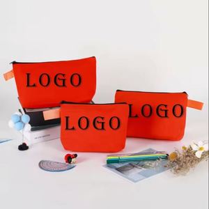 Fashion Custom Logo Blank Plain Canvas <b>Makeup</b> Bags Cotton Pencil <b>case</b> Coin Pouch Eco Friendly Cosmetic Bag with Zipper - Product Image 3