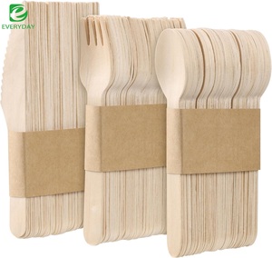 Fourchettes et cuillères en bois du fournisseur OEM/ODM pour les hôtels et les fêtes Coutellerie en bois de bouleau jetable biodégradable écologique - Product Image 2