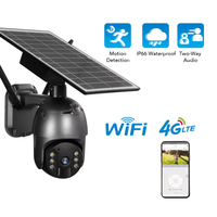 Caméra de sécurité avec carte SIM cellulaire 4G LTE, alimentée par énergie solaire, vision nocturne couleur, caméra 4G 2MP, extérieure, H.265, caméra IP Wifi solaire
