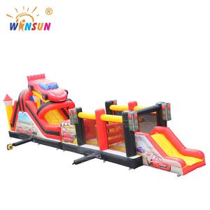 Castillo Inflable con Obstáculos Temático <span class=keywords><strong>de</strong></span> Autos <span class=keywords><strong>para</strong></span> Niños, Uso en Exteriores, Marca WINSUN - Product Image 1