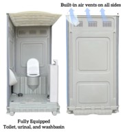 Fabricant de toilettes portables pliantes en plastique à bas prix, toilettes portables, salles de bain portables