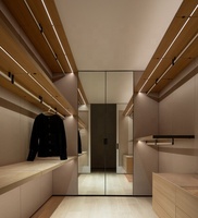 Armoire moderne et durable en bois avec éclairage LED, système de meubles de chambre écologique