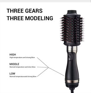 2合1大功率热风梳子吹风机刷子和矫直器3温度设置便携式造型工具 - Product Image 3