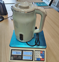 Bouilloire électrique SUOKANG 1,8 L, double paroi en acier inoxydable, ébullition rapide, arrêt automatique, base rotative à 360°, garantie 1 an