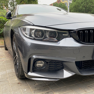 Bmw 4 Series F32 F33 F36 Front Bumper Corner Decal Carbon Fiber Textured Piano Black PP Material Double Sided Tape - Product Image 3