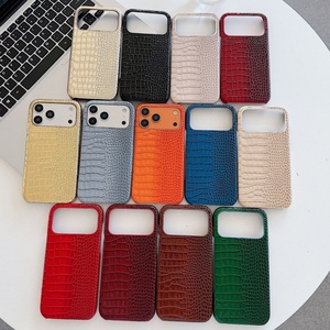เคสโทรศัพท์มือถือลายหนังจระเข้สุดหรู ฝาหลังแข็ง สำหรับ iPhone 11 12 13 14 15 16 17 pro max ของแท้จากโรงงาน - Product Image 1
