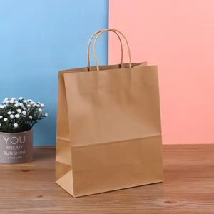 Bolsas de Papel Kraft Ecológicas Recicladas con Asas Marrones para Comida para Llevar, Bolsas de Regalo Personalizadas, Bolsas de Papel para Manualidades con Logotipo - Product Image 3